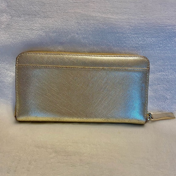 Kate Spade gold zipper wallet - Picture 3 of 4